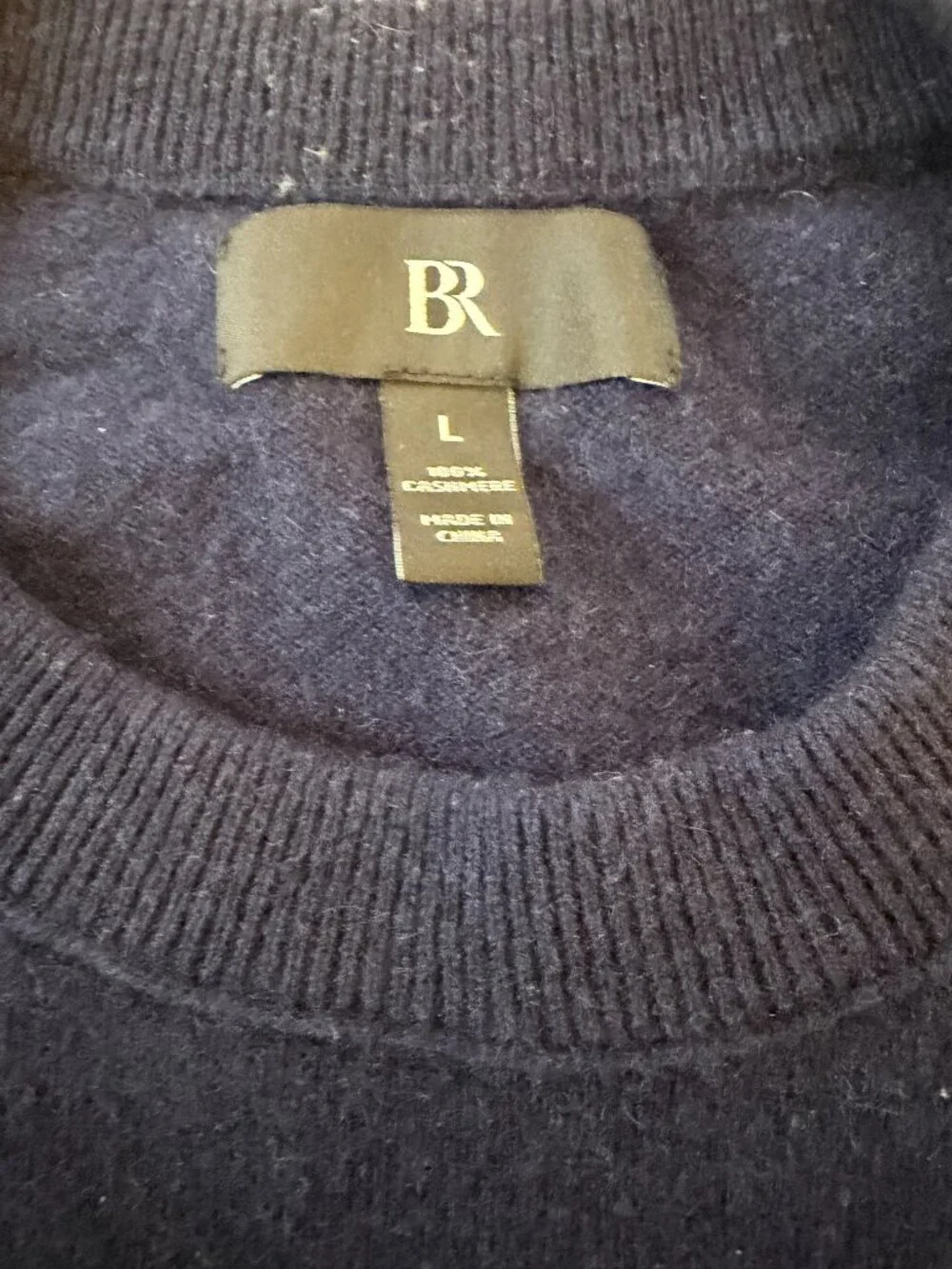 Banana Republic 100% Cashmere Crewneck Sweater – Navy – Size L